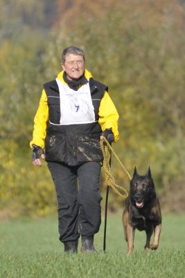 Brigitte und Hawk am Ende der zweiten Fährte